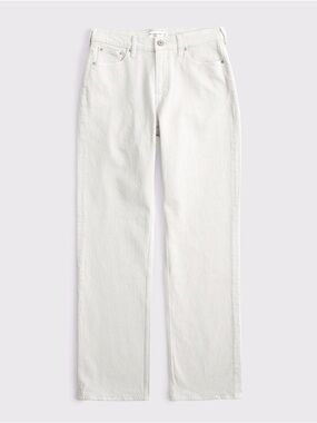 Abercrombie & Fitch White Straight-Leg Women's Jeans
